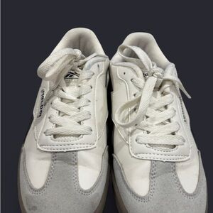 Kid's White and Gray Sneakers